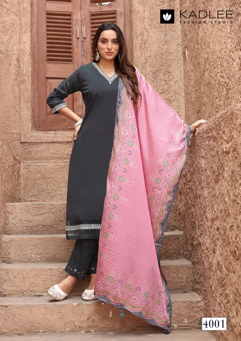 Nakashi By Kadlee Cotton Kurti With Bottom Dupatta Wholesalers In Delhi